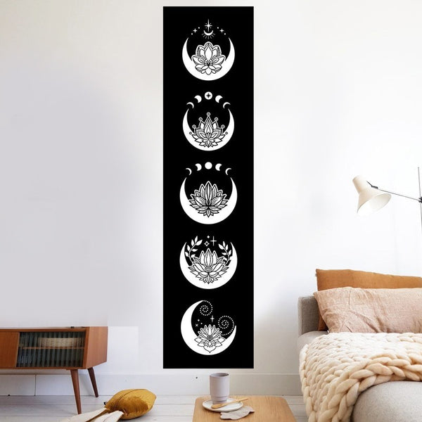 Flowers Moon Phase Wall Art